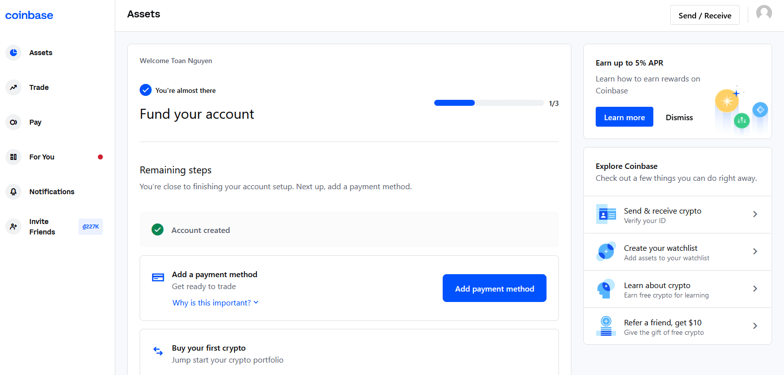 How to Register and Withdraw at Coinbase