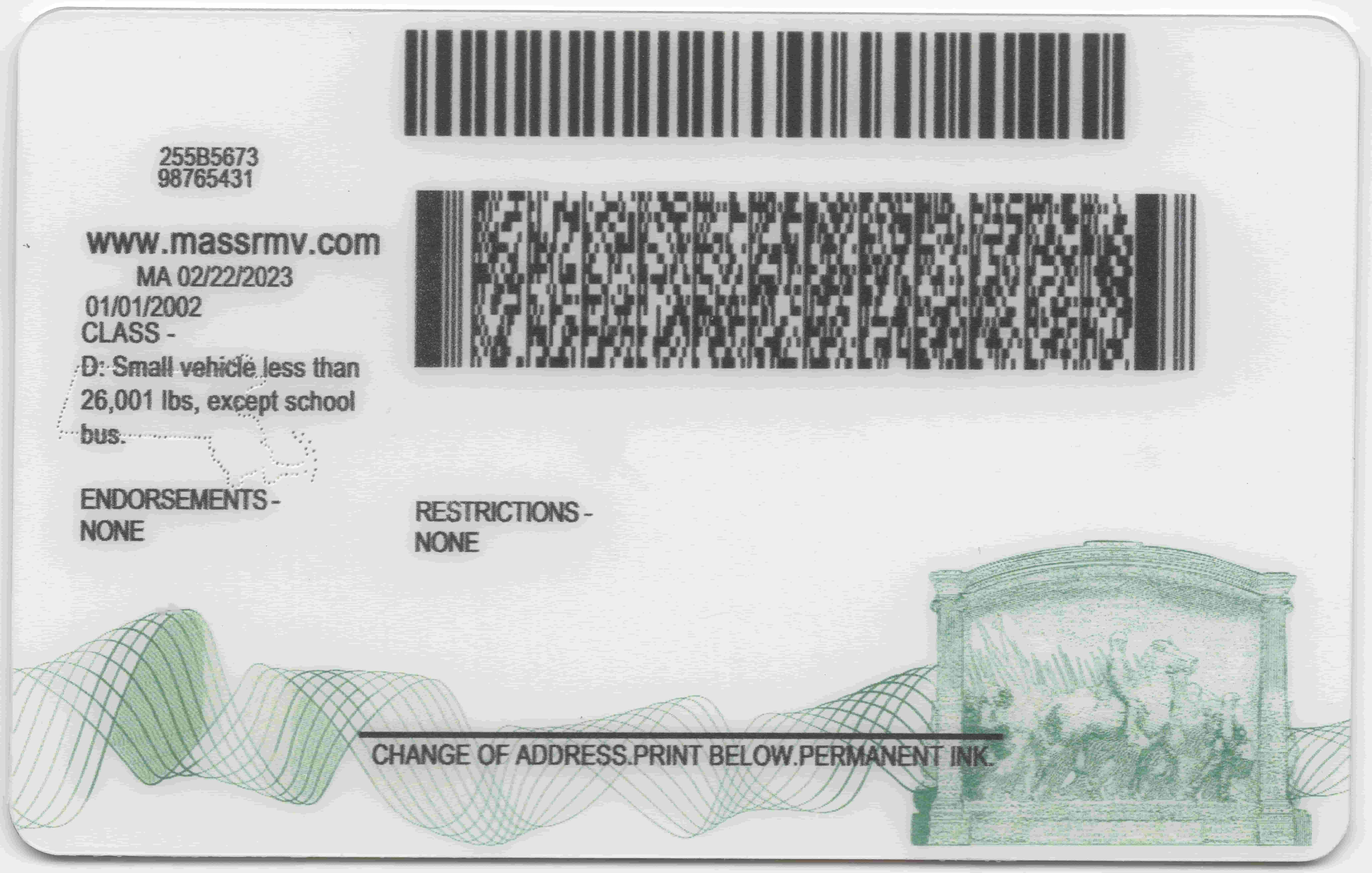 Massachusetts Fake ID