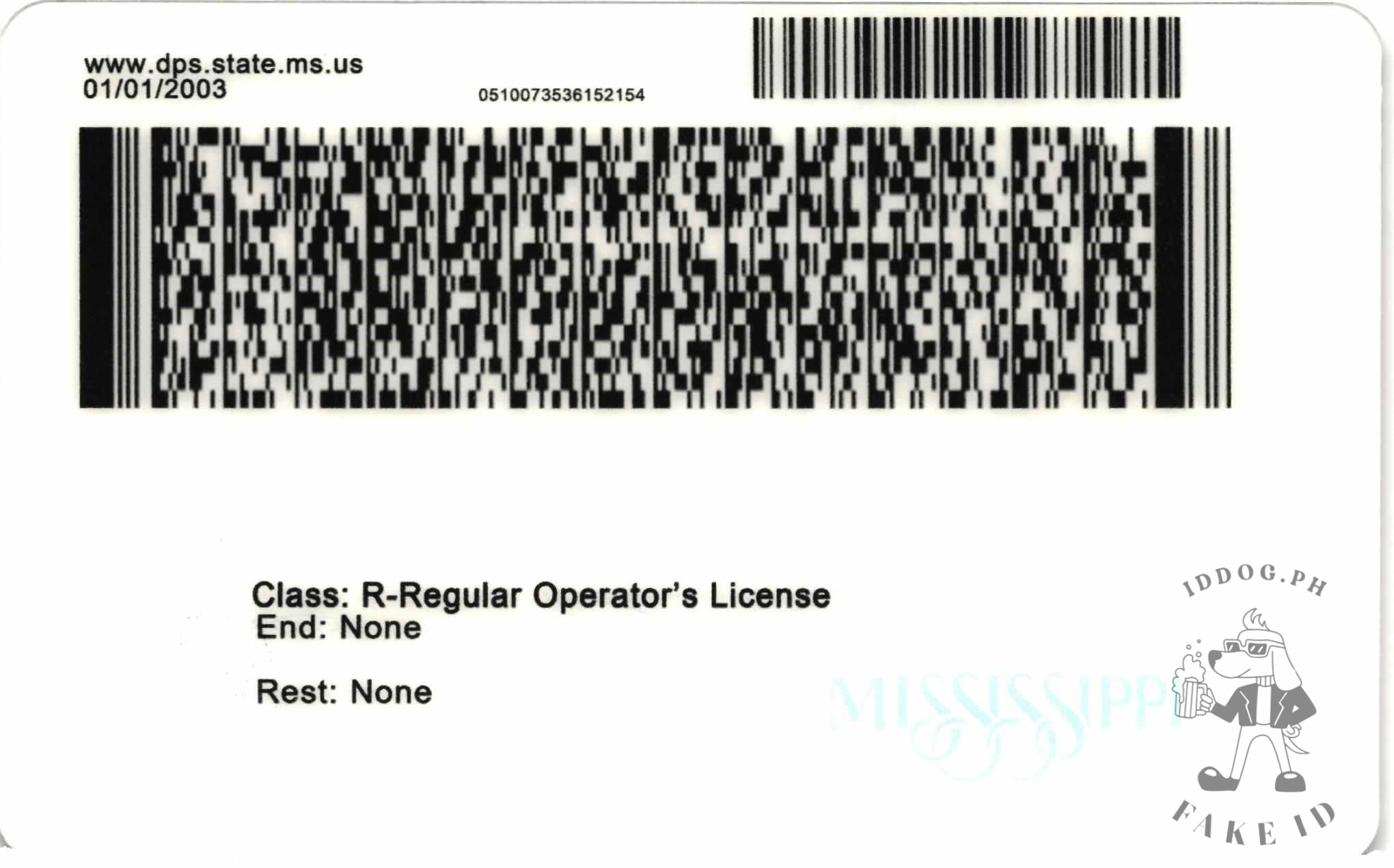 Mississippi Fake ID