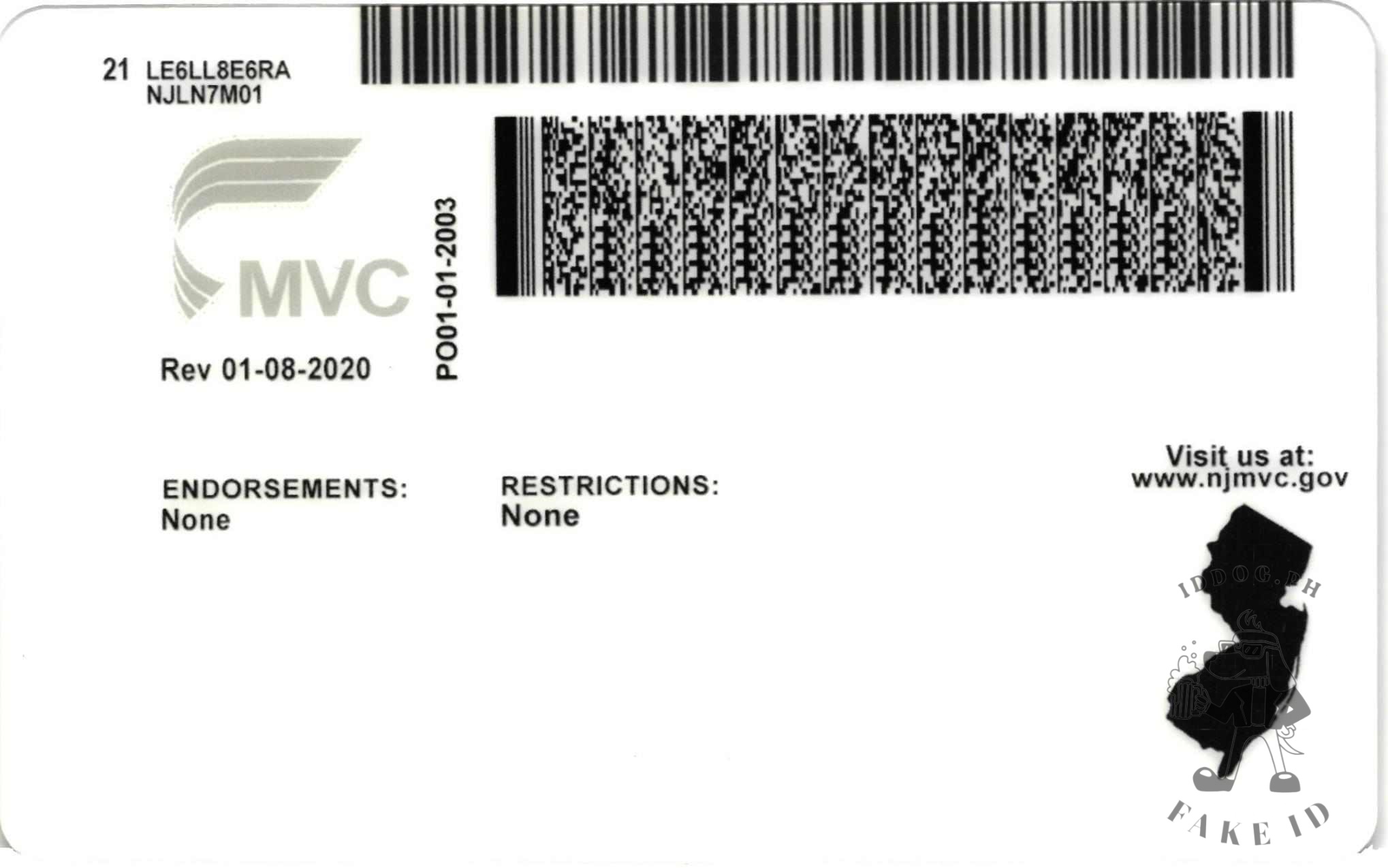 New Jersey Fake ID