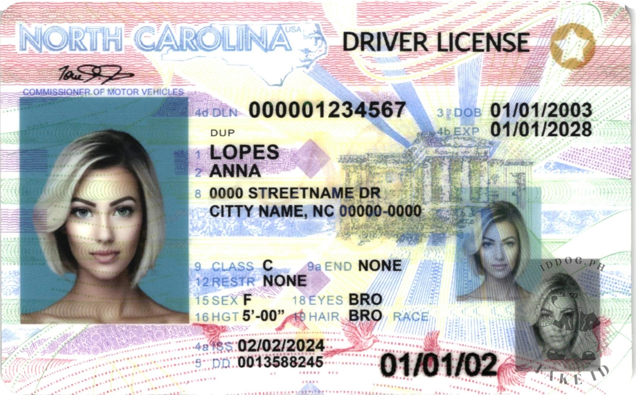 North Carolina Fake ID