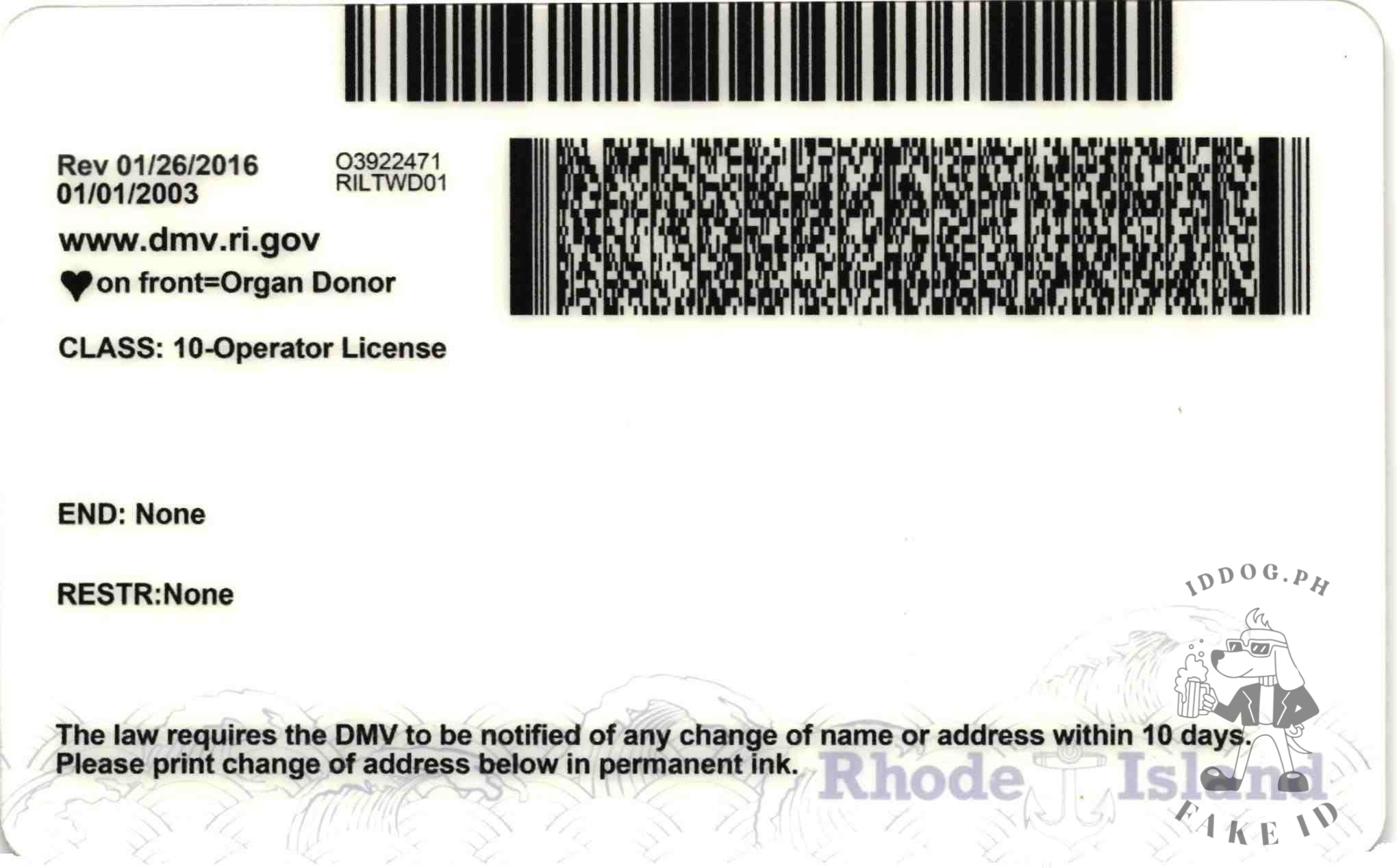 Rhode Island Fake ID