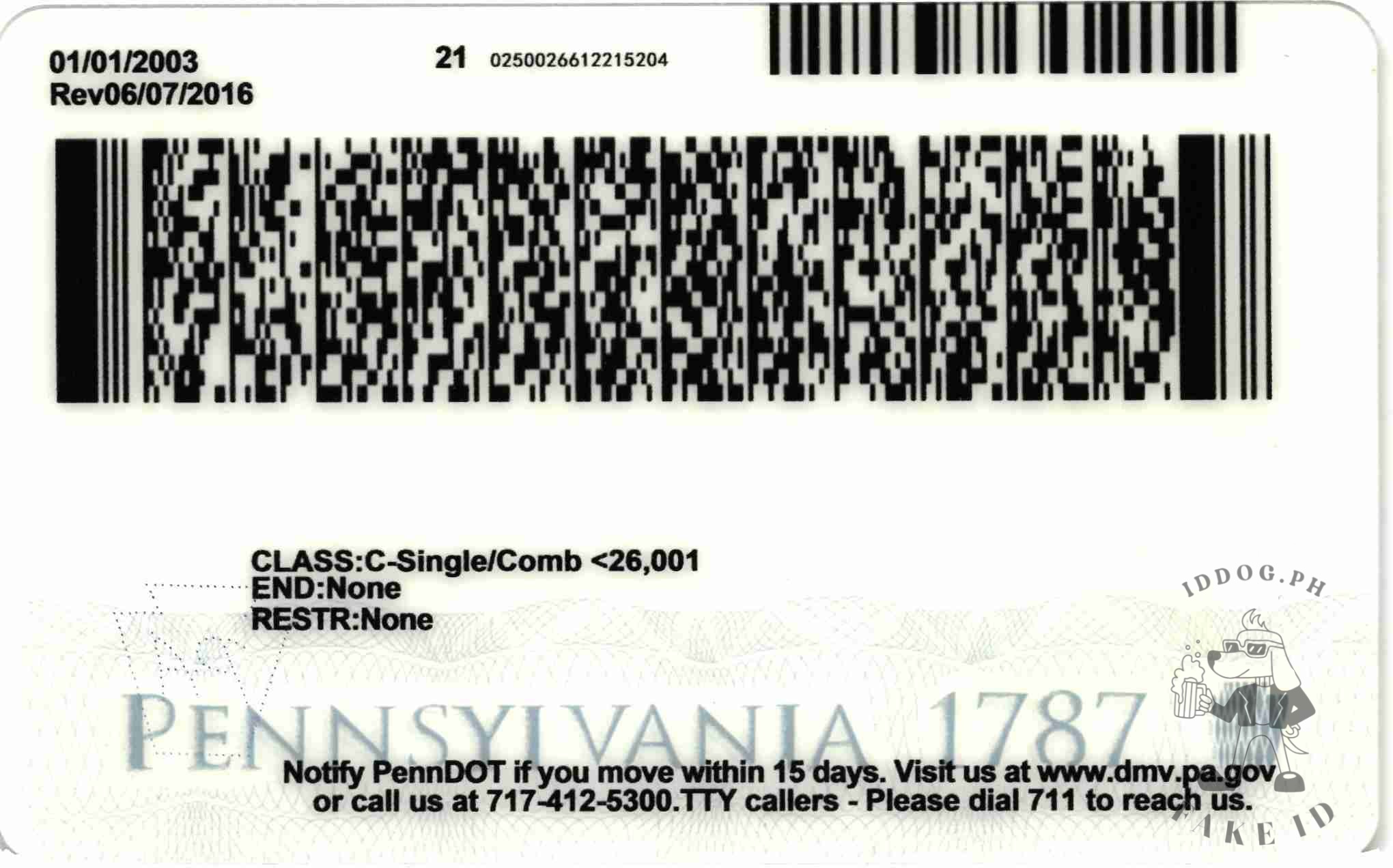 Pennsylvania Fake ID