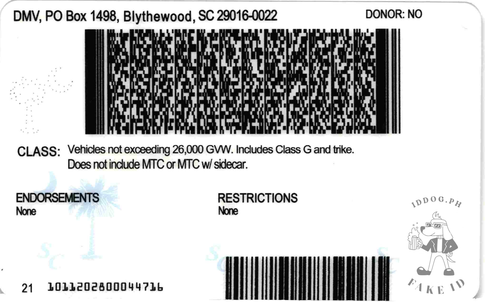 South Carolina Fake ID