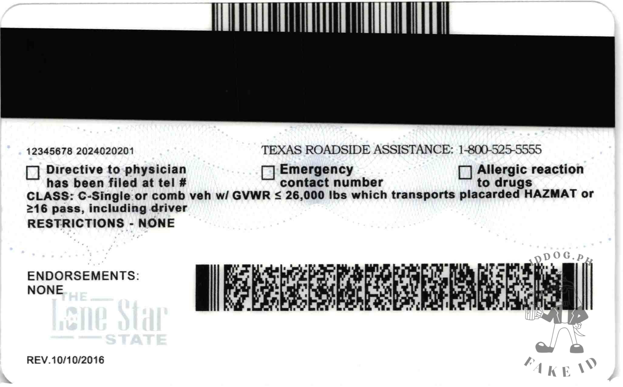Texas(old) Fake ID