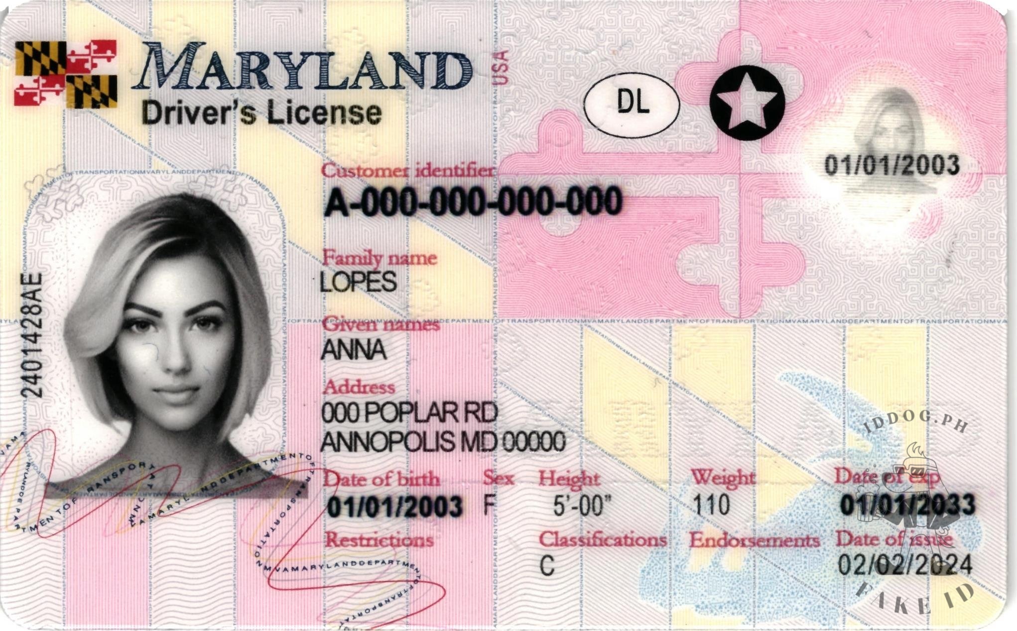 Maryland Fake ID
