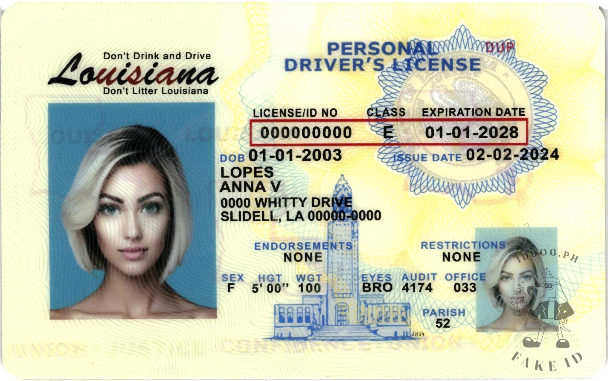 Louisiana Fake ID