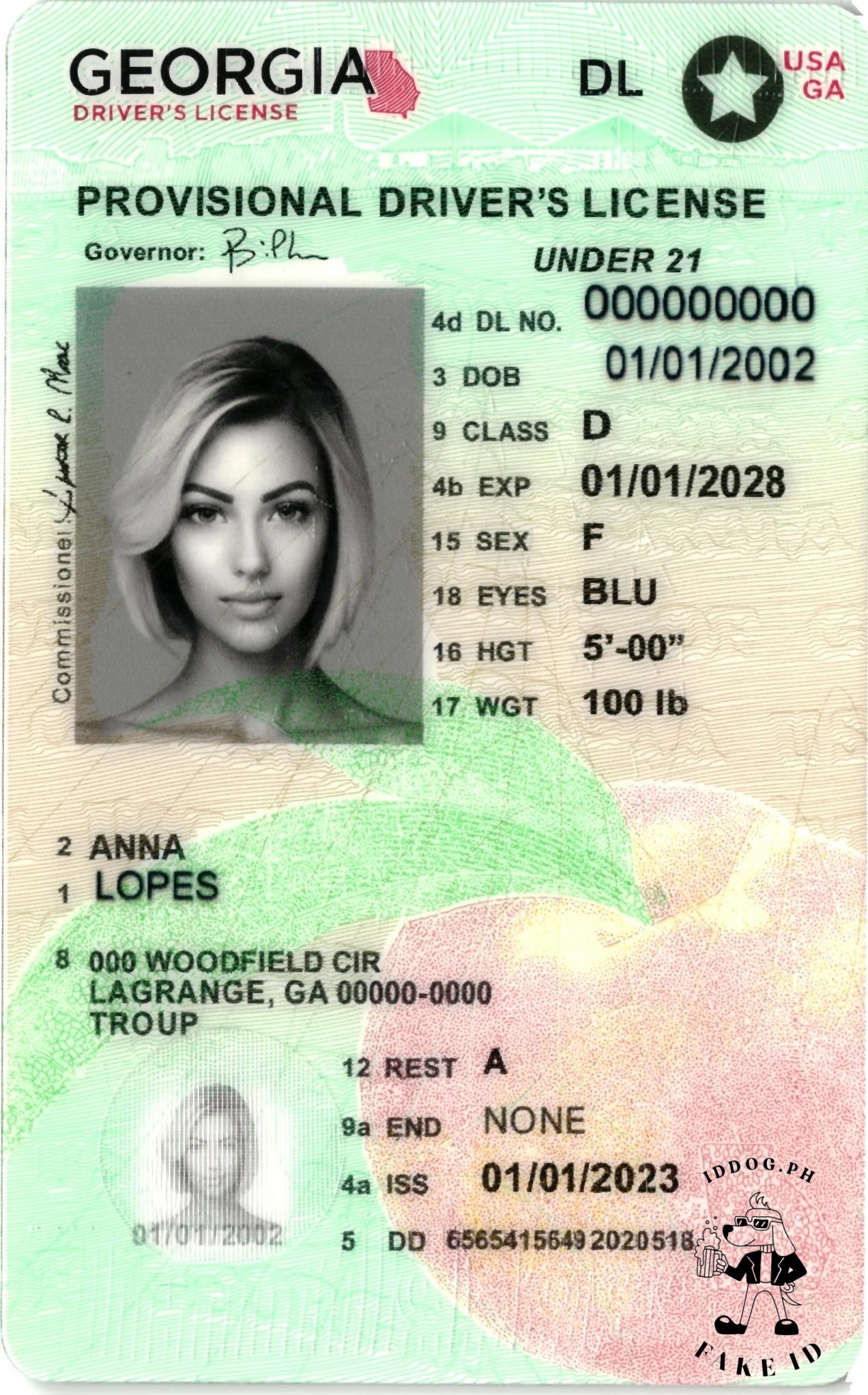 Georgia(U21) Fake ID