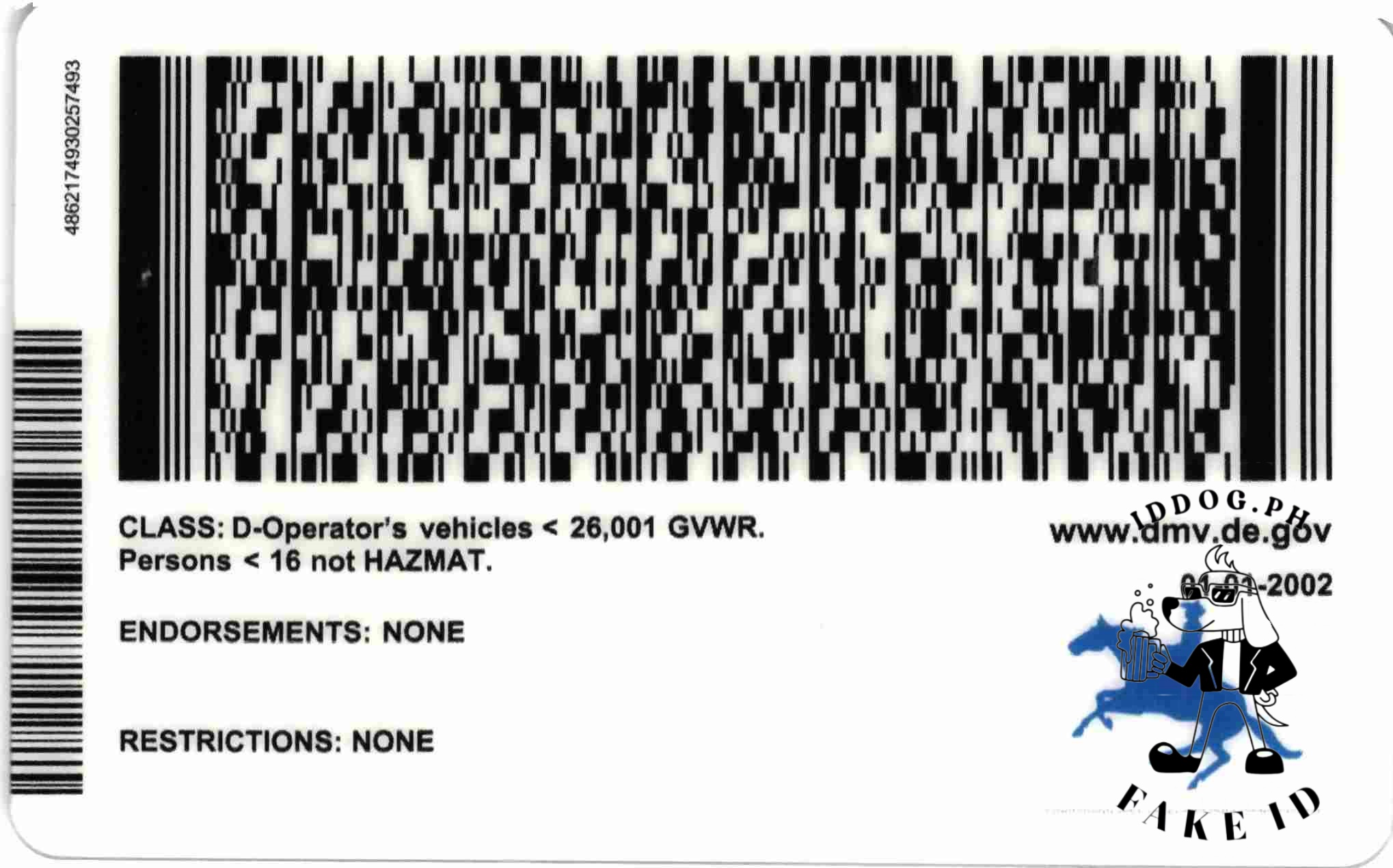 Delaware(U21) Fake id