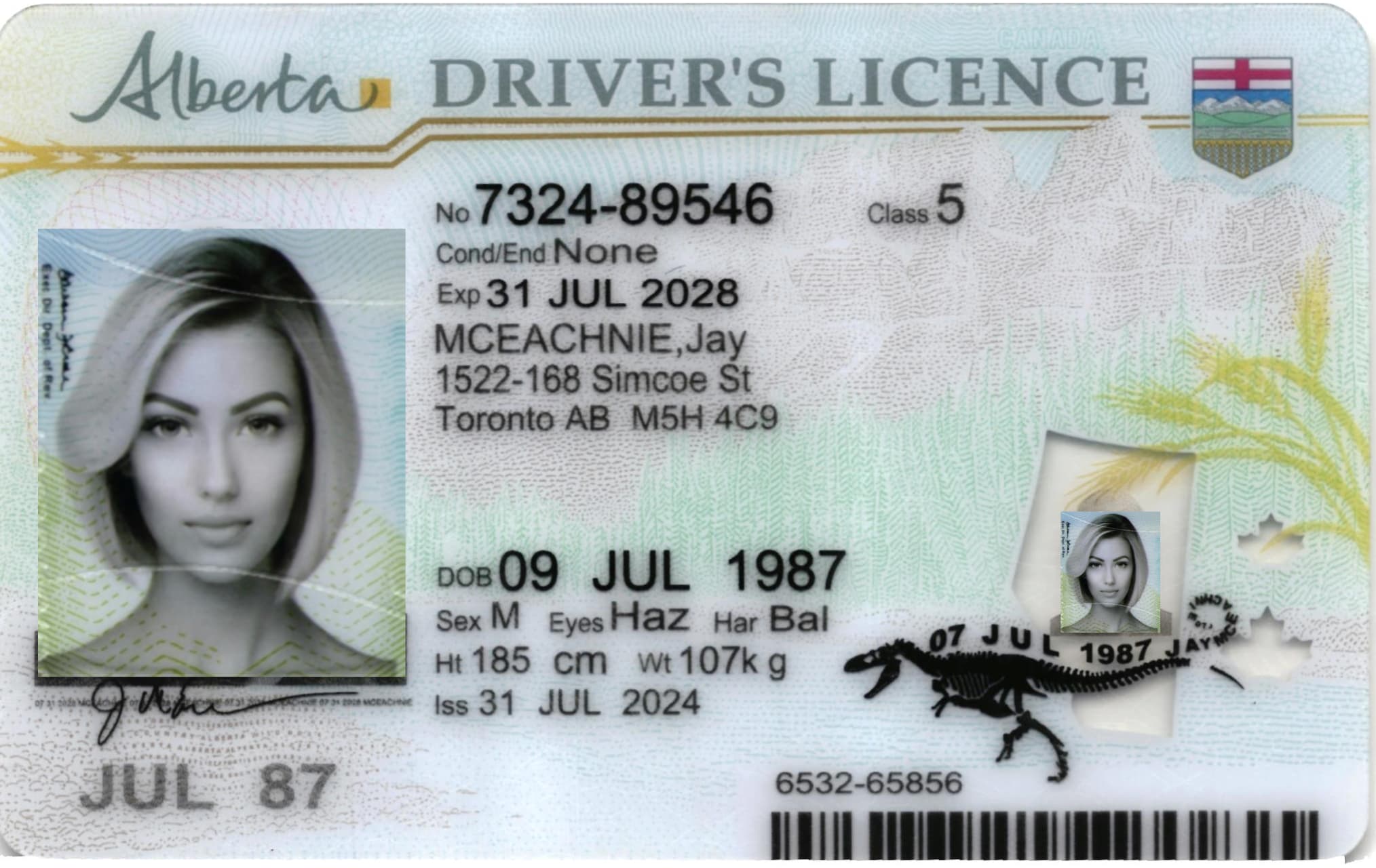 Alberta Canada Fake ID