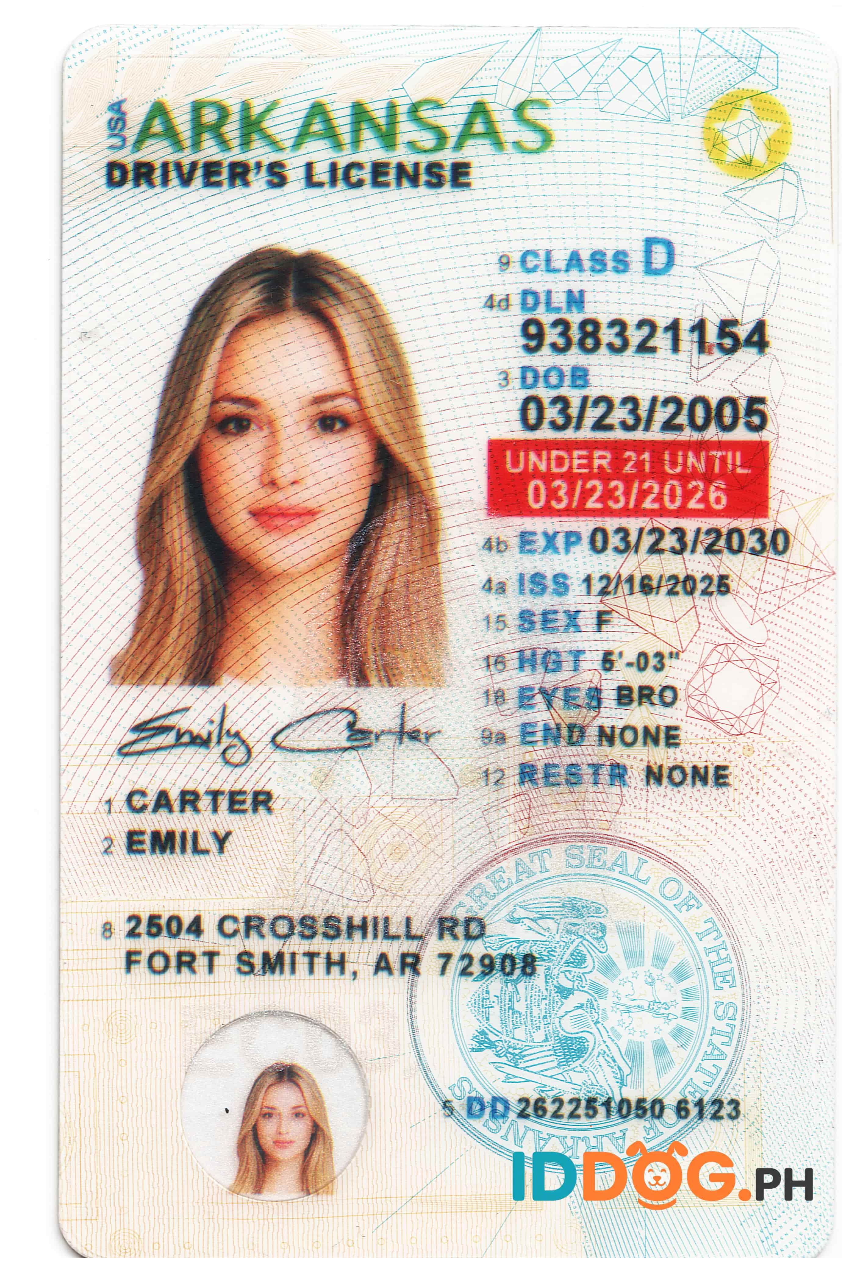 Arkansas(U21) Fake ID