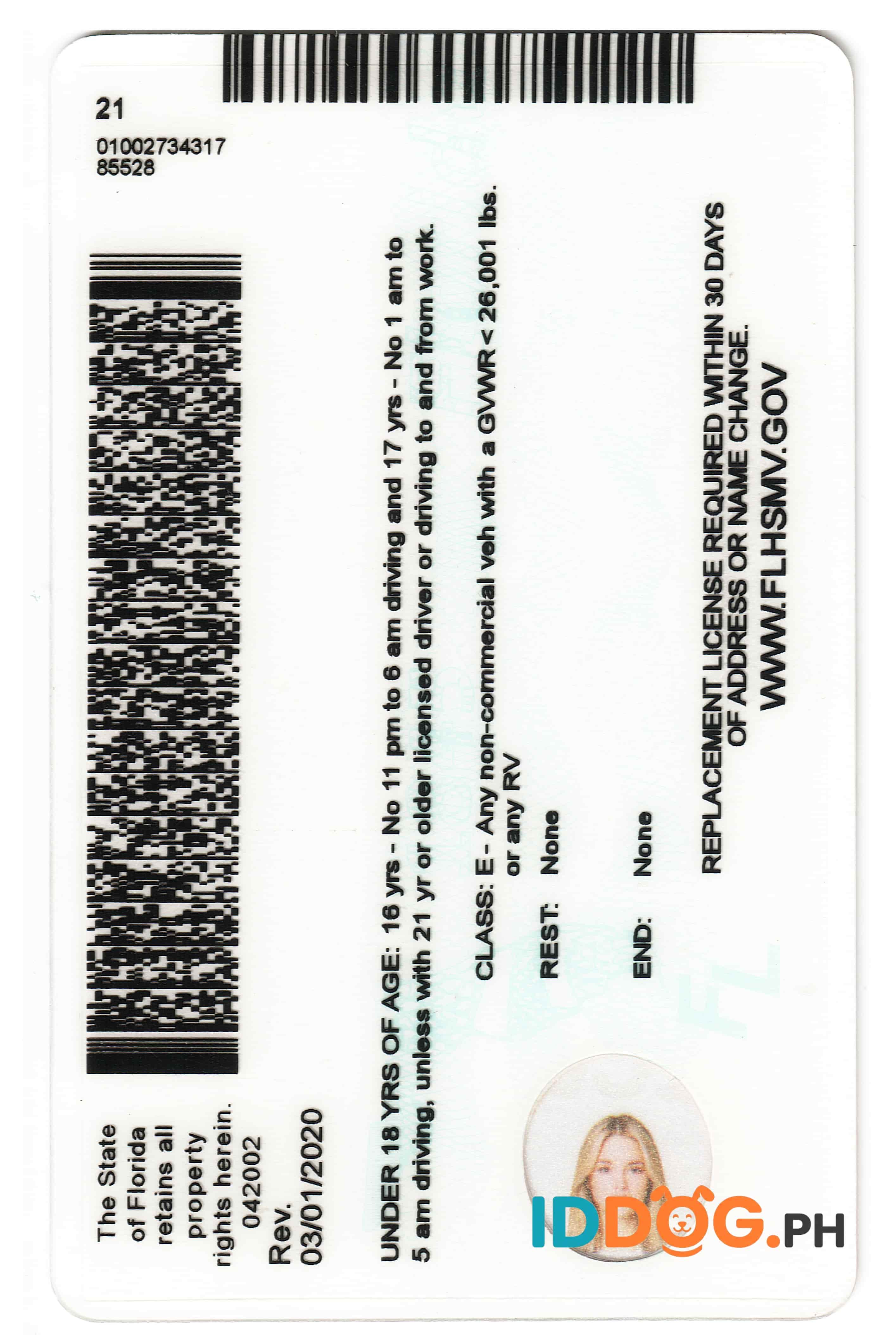 Florida(U21) Fake ID