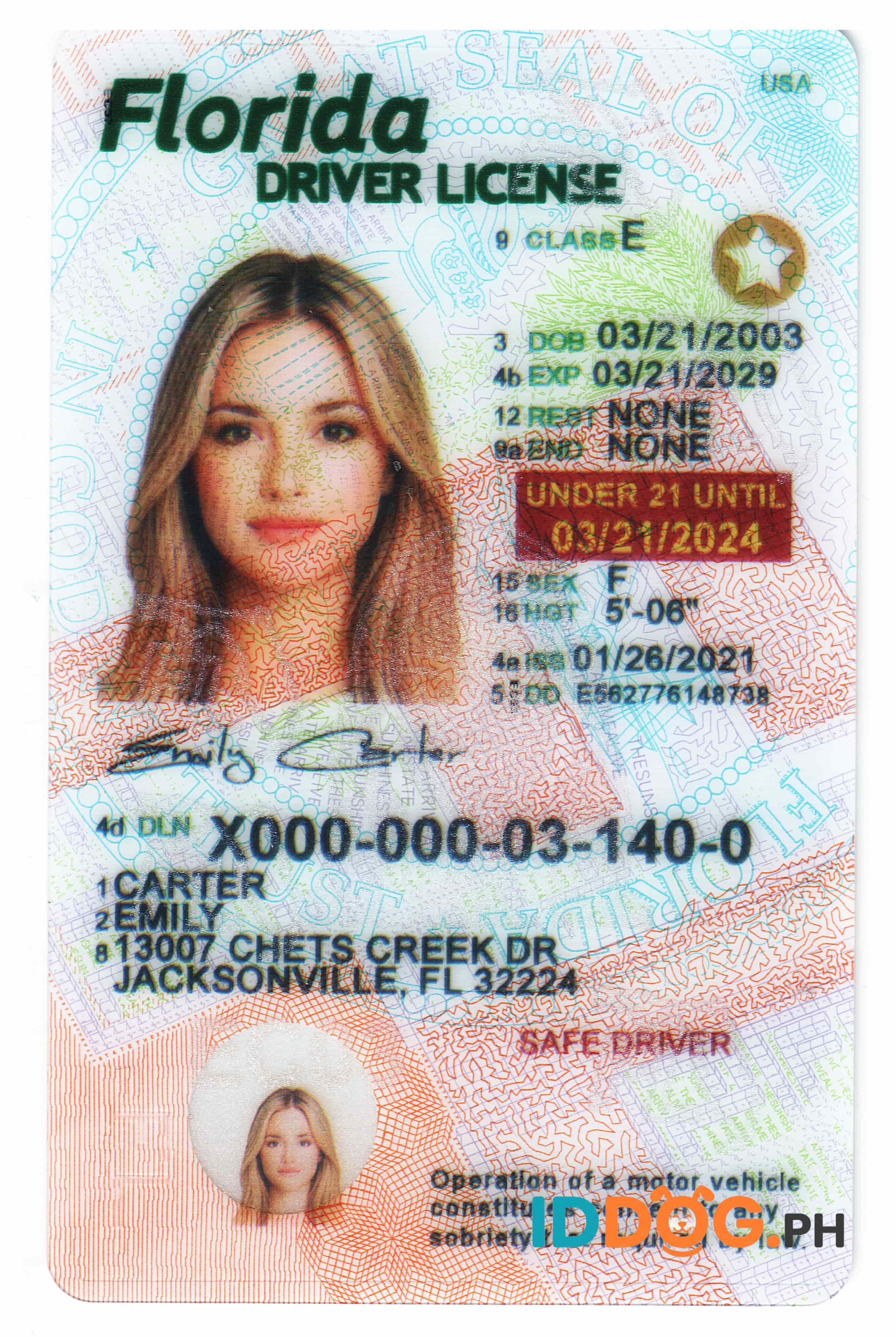 Florida-2(U21) Fake ID