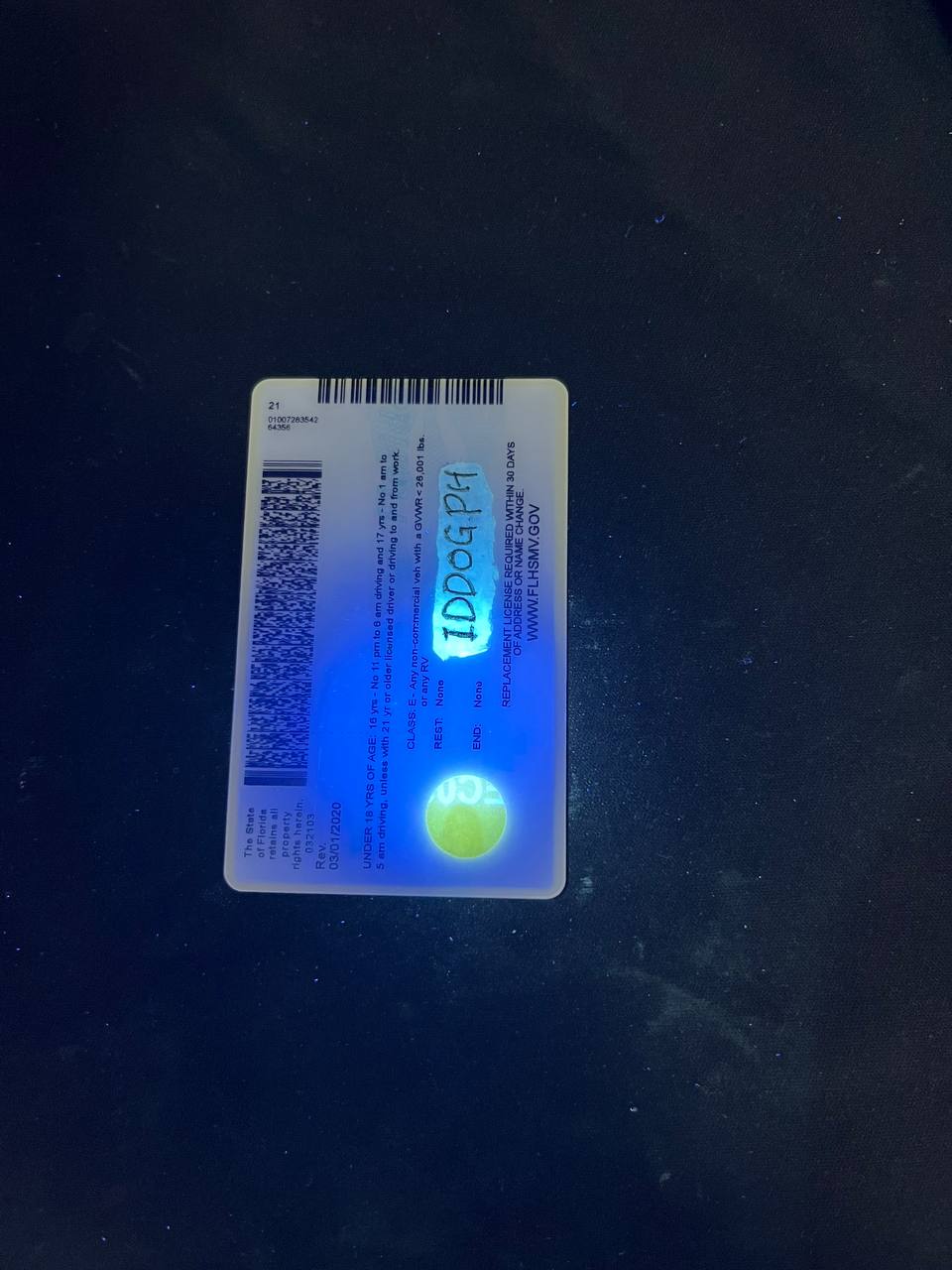 Florida-2(U21) Fake ID