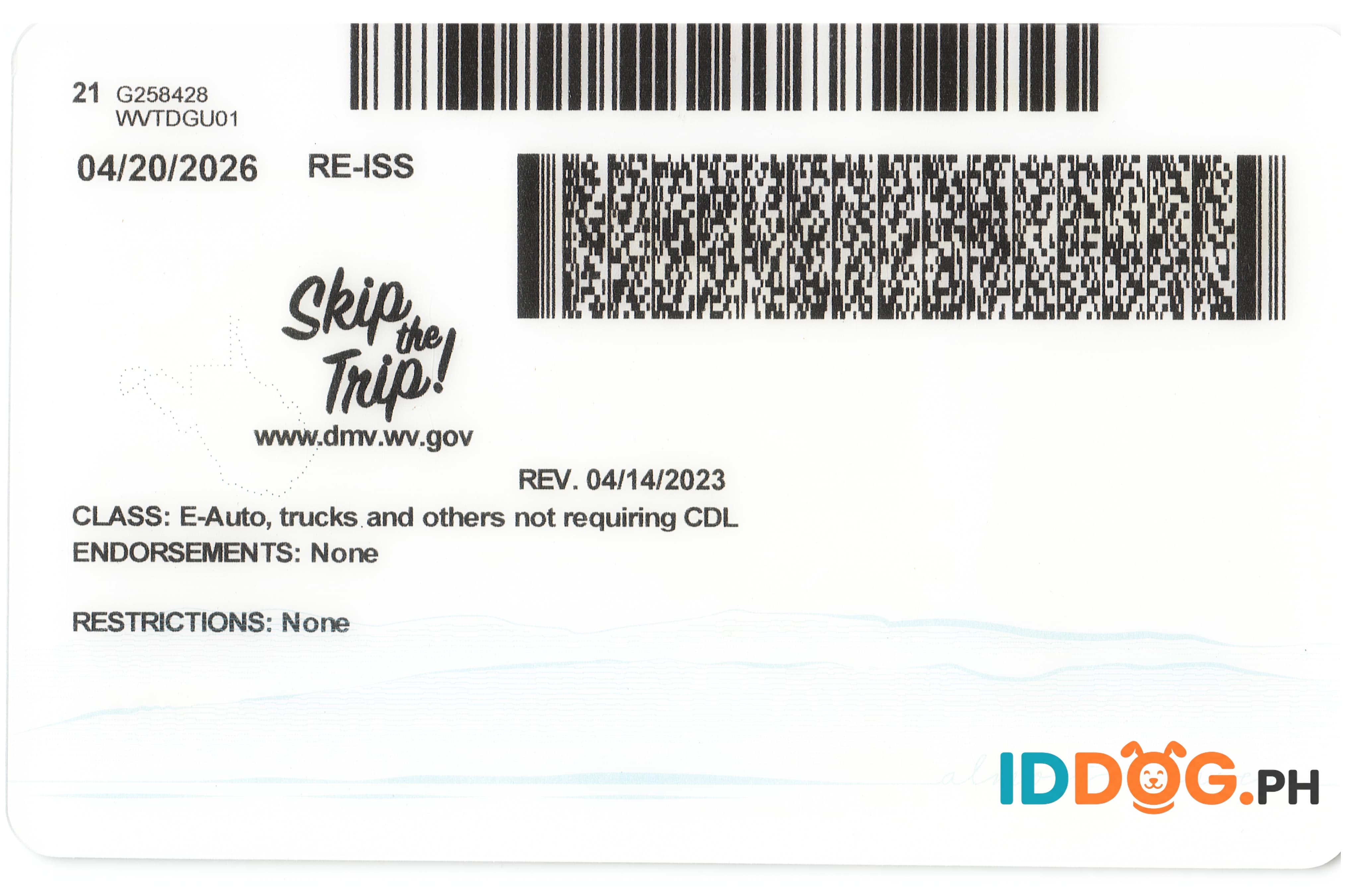 West Virginia(NEW) Fake ID