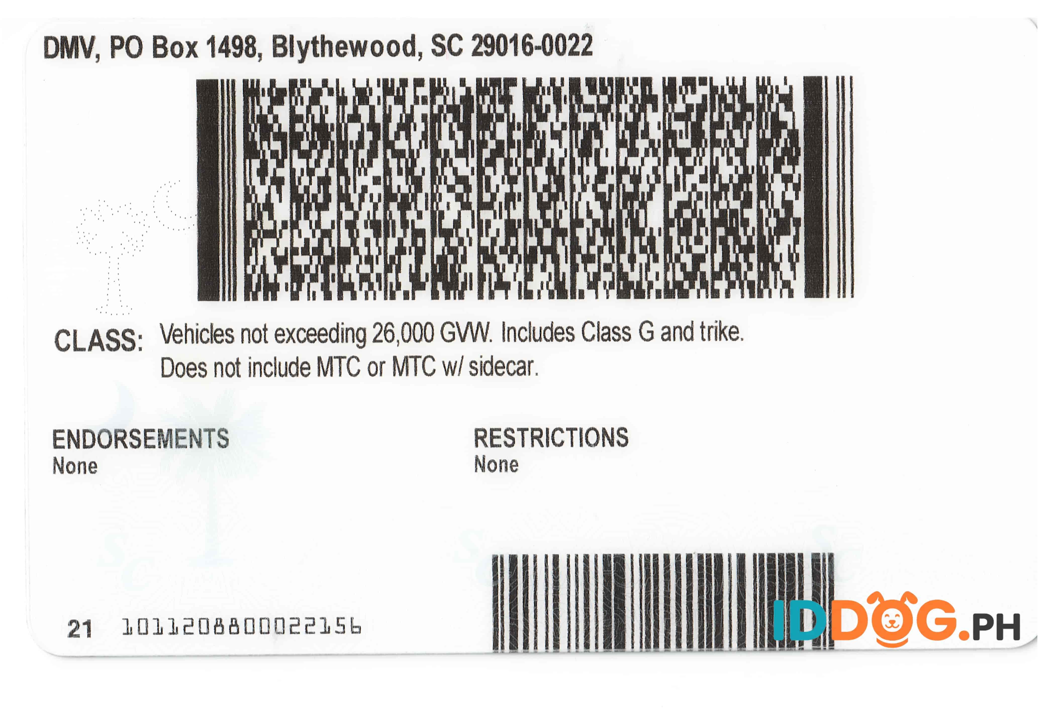 South Carolina Fake ID