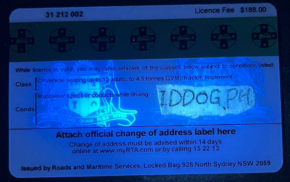 New South Wales Fake ID