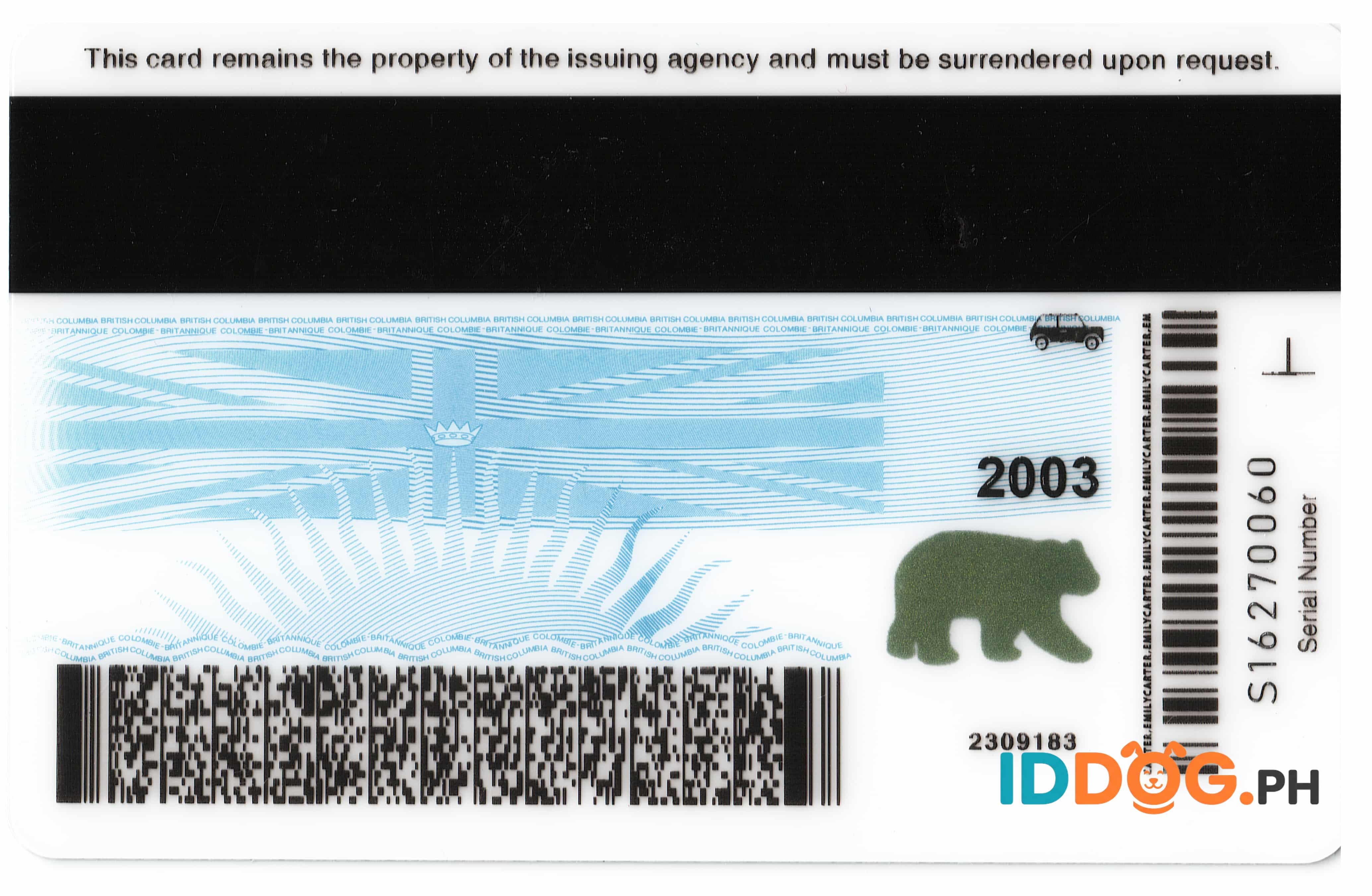 British Columbia Fake ID