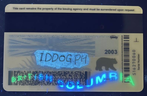 British Columbia Fake ID